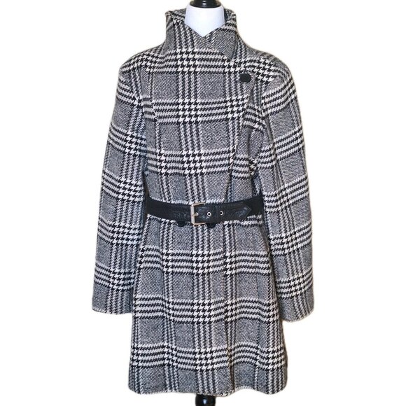 GUESS HOUNDSTOOTH CHECK Peacoat Black & White SIZE LARGE - Picture 4 of 14